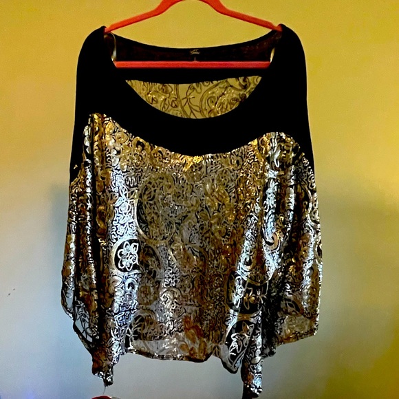 Gilded Tops - 2/35 or $25 Size Lg Vintage Gold and silver sequinned tunic